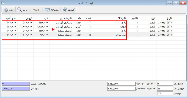 ریز فروش کالا و سود آنی